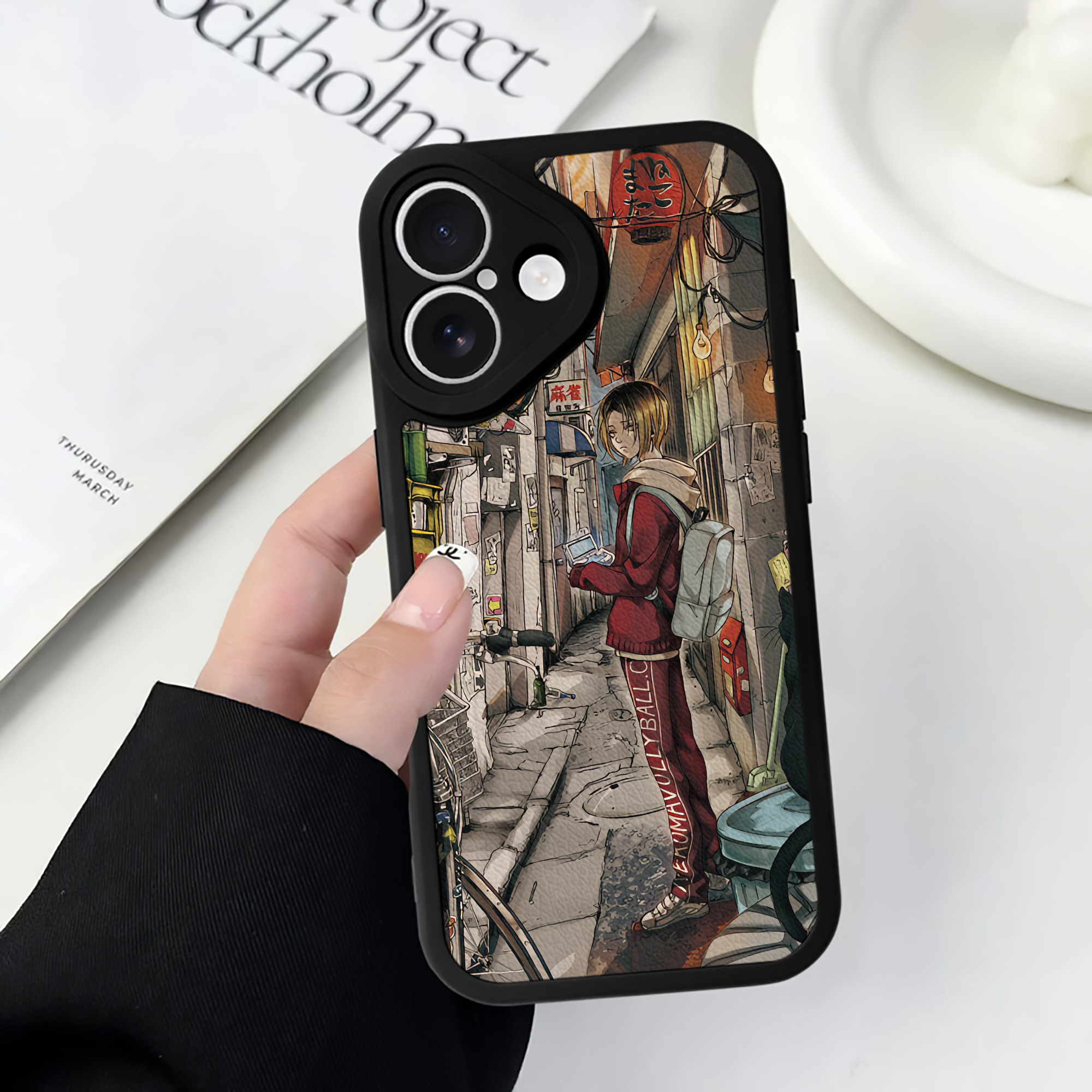 （画像用） ハイキュー!! Haikyu!! 【iPhone 16シリーズ対応】シリコンスマホケース（レザー調） 材質：シリコン